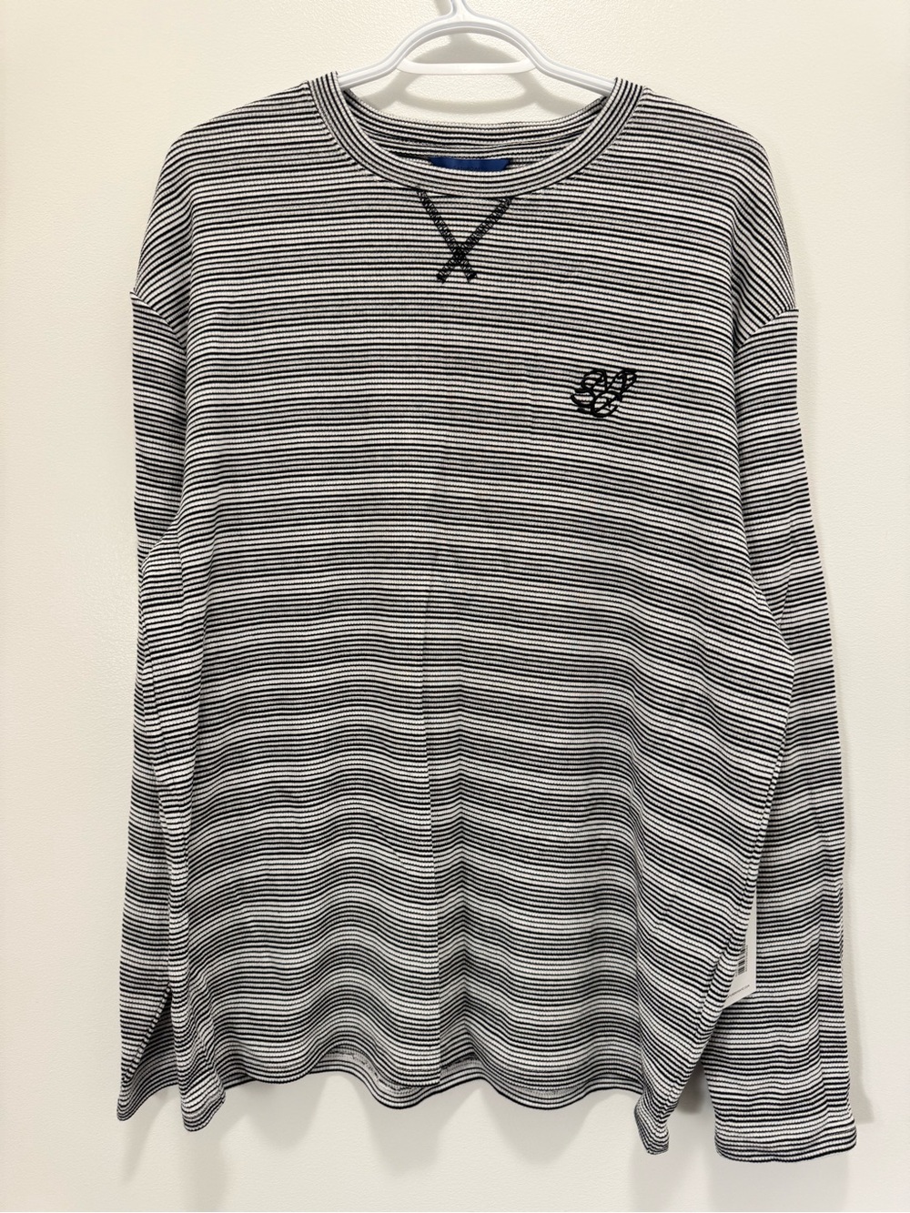 Saturdays New York City Black & White Striped Long-Sleeve Crewneck